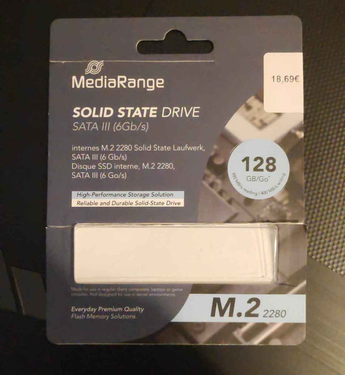 MediaRange MR1021 SSD 128GB τύπου M.2 με σύνδεση SATA III MR1021