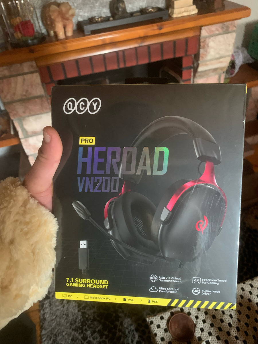 QCY Heroad VN200 Pro 7.1 Over Ear Gaming Headset with USB Connectivity for PC PS4 PS5