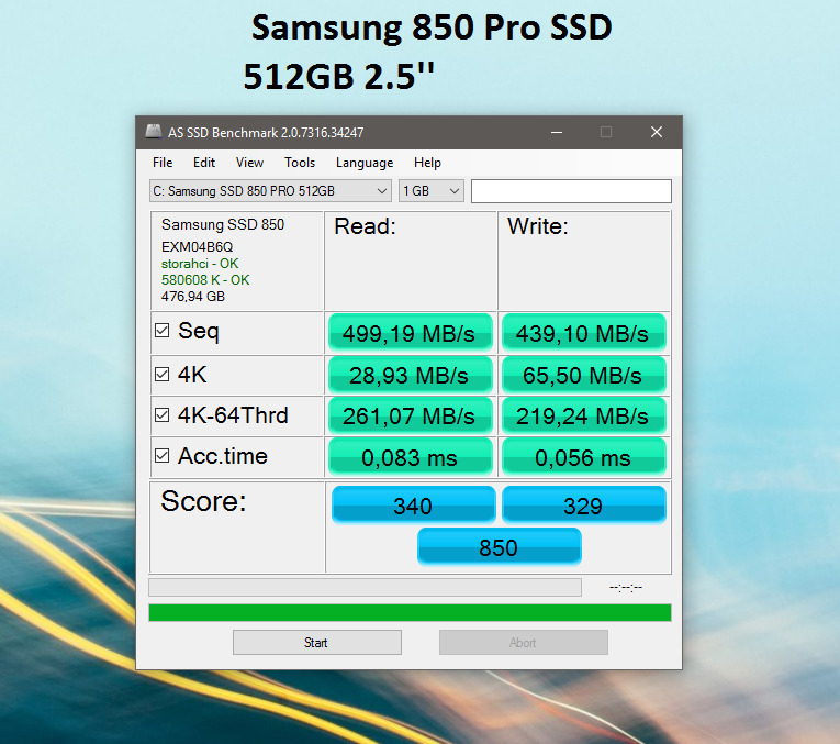 Samsung 850 Pro SSD 512GB τύπου 2.5'' με σύνδεση SATA III MZ-7KE512BW