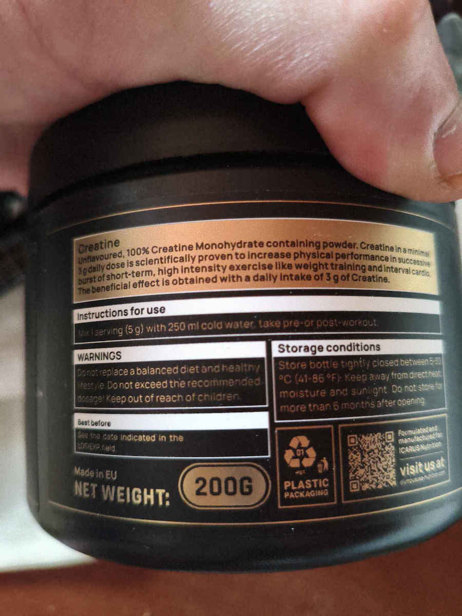 Icarus Nutrition Creatine Monohydrate 200gr