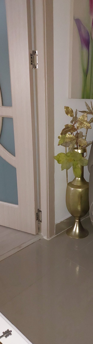 Inart Decorative Vase Dion Gold 19.7x19.1x73.7cm