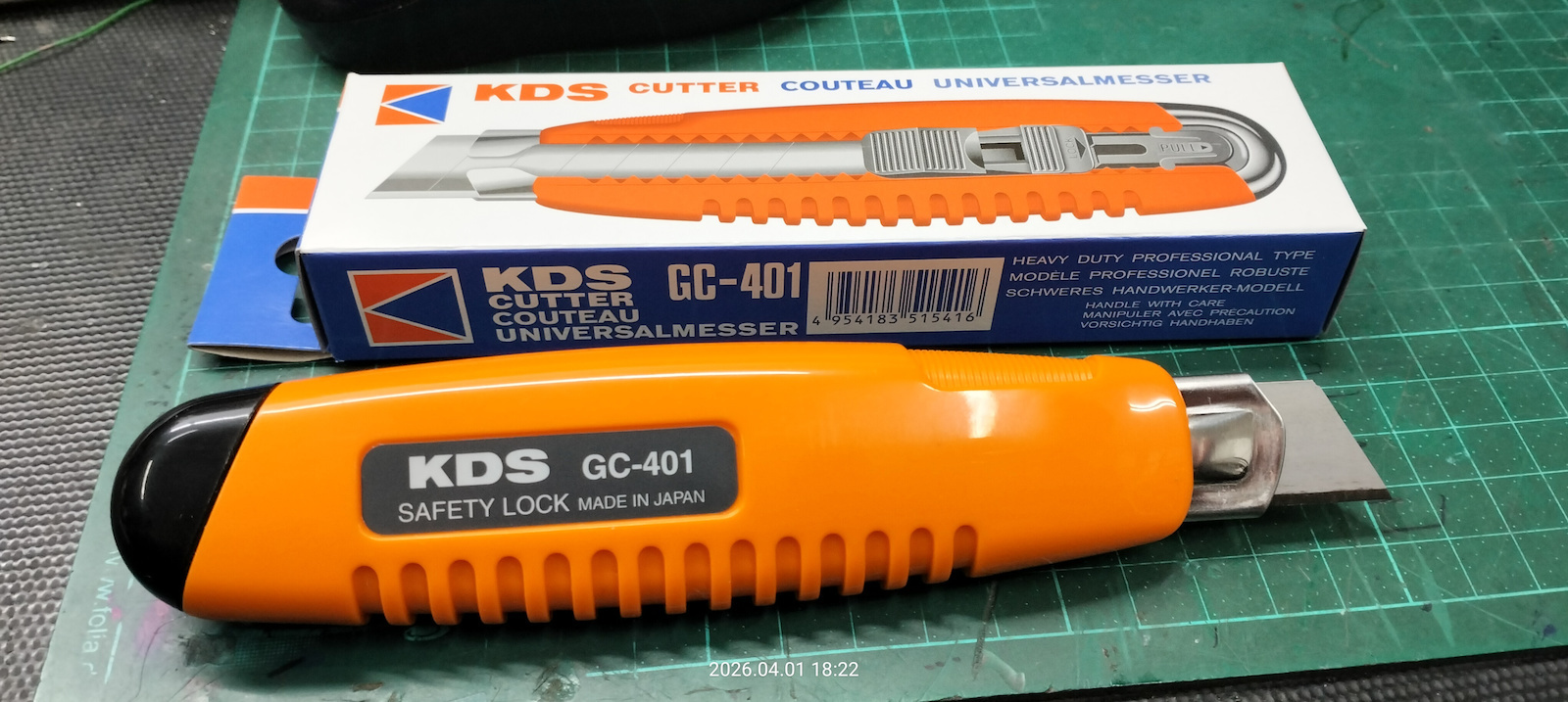 KDS Folding Knife Security with Blade Width 18mm Orange