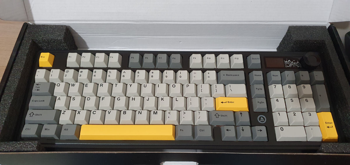 Ajazz AK980 Wireless Gaming Mechanical Keyboard with Merrard switches and RGB lighting (English US) Gray