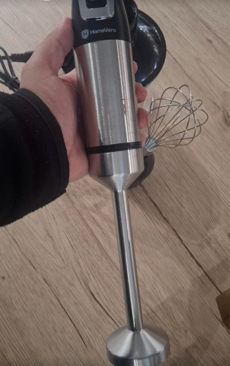 HomeVero Ръчен Блендер с Неръждаема Пръчка 800W Сребрист