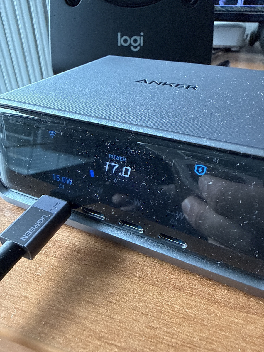Anker Βάση Φόρτισης GaN με 2 Θύρες USB-A και 4 Θύρες USB-C 250W Power Delivery σε Γκρι χρώμα (Prime)
