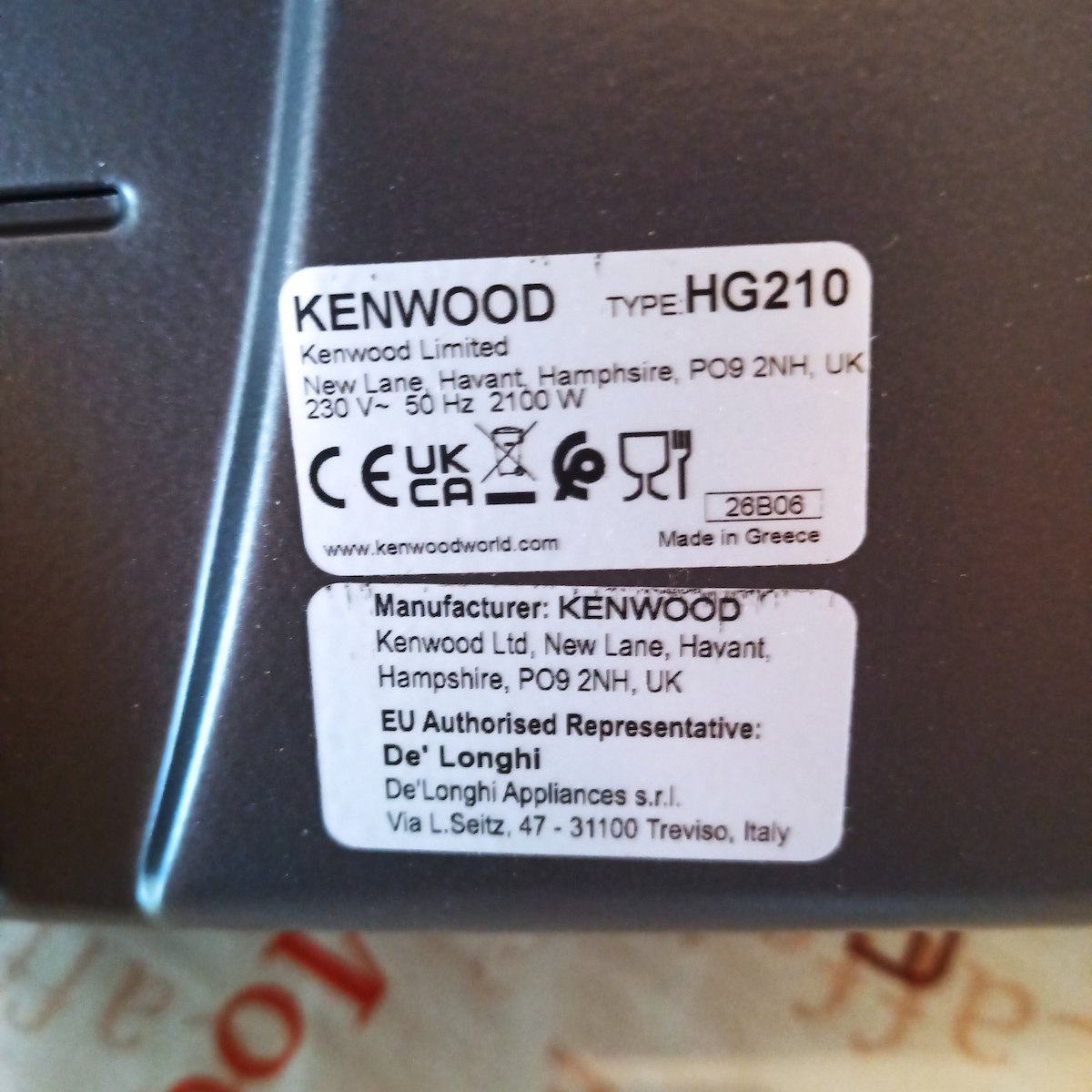 Kenwood Τοστιέρα Γκριλιέρα με Αποσπώμενες Πλάκες 2100W Γκρι