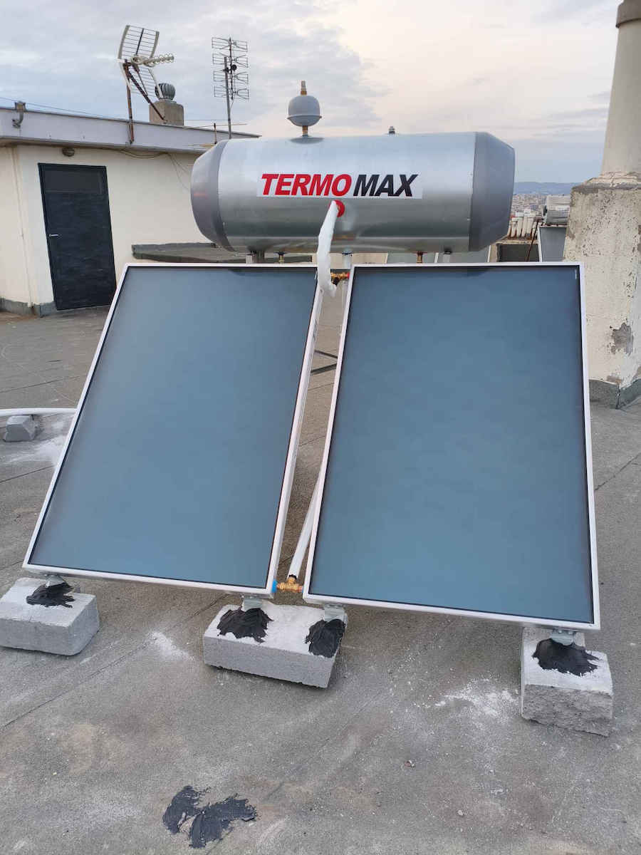 Termomax Ηλιακός Θερμοσίφωνας 160 λίτρων Glass Διπλής Ενέργειας με 2τ.μ. Συλλέκτη