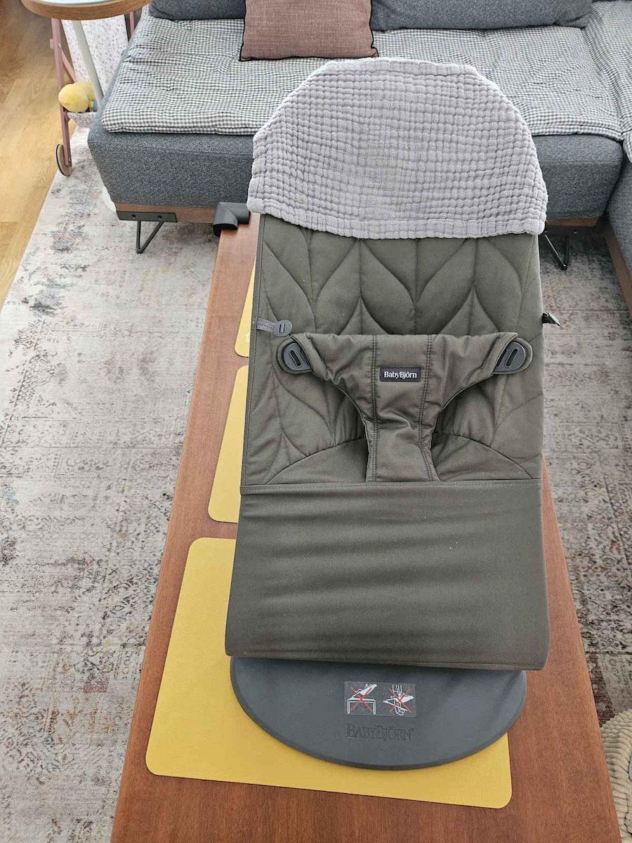 BabyBjorn Manual Baby Relax Bliss Petals Dark Green for Child up to 13kg