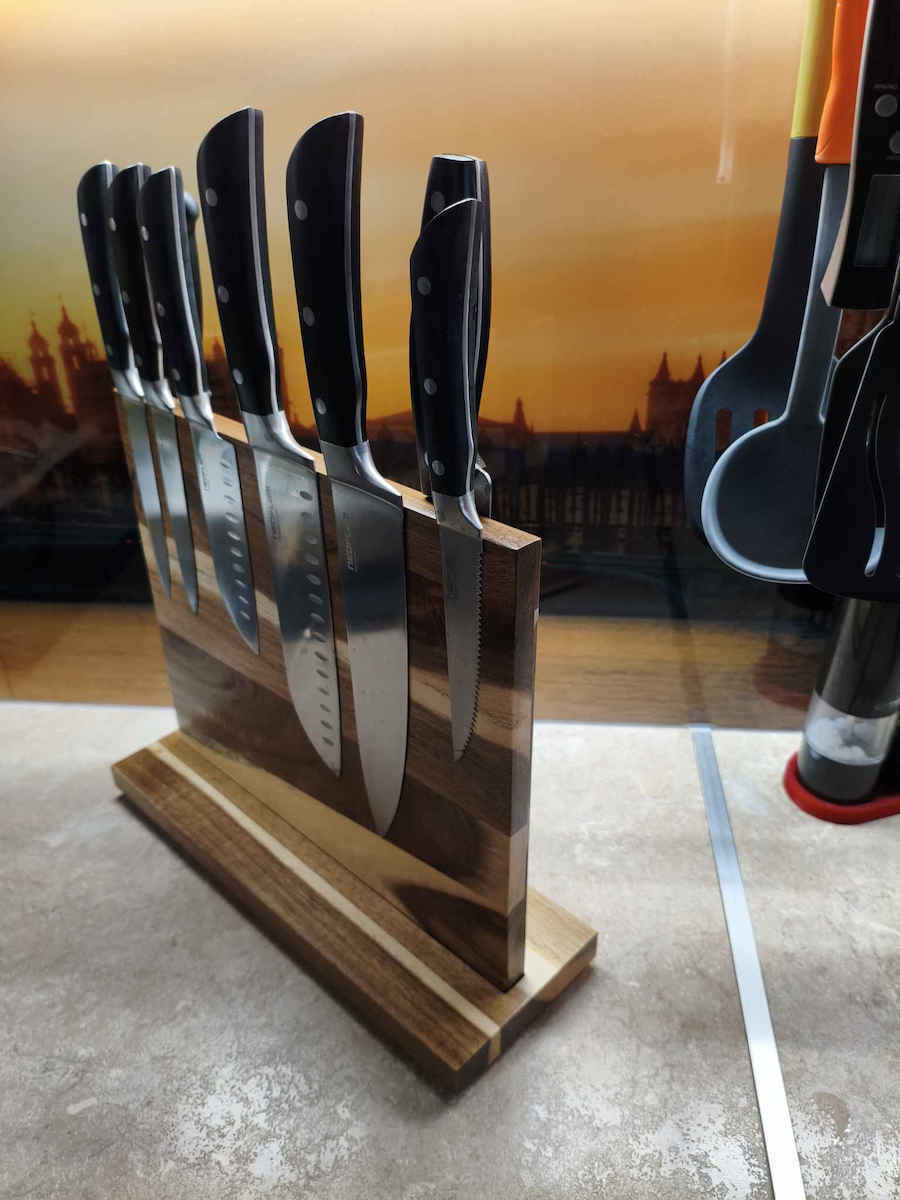 Wellhaus Magnetische Messerständer Hölzernes