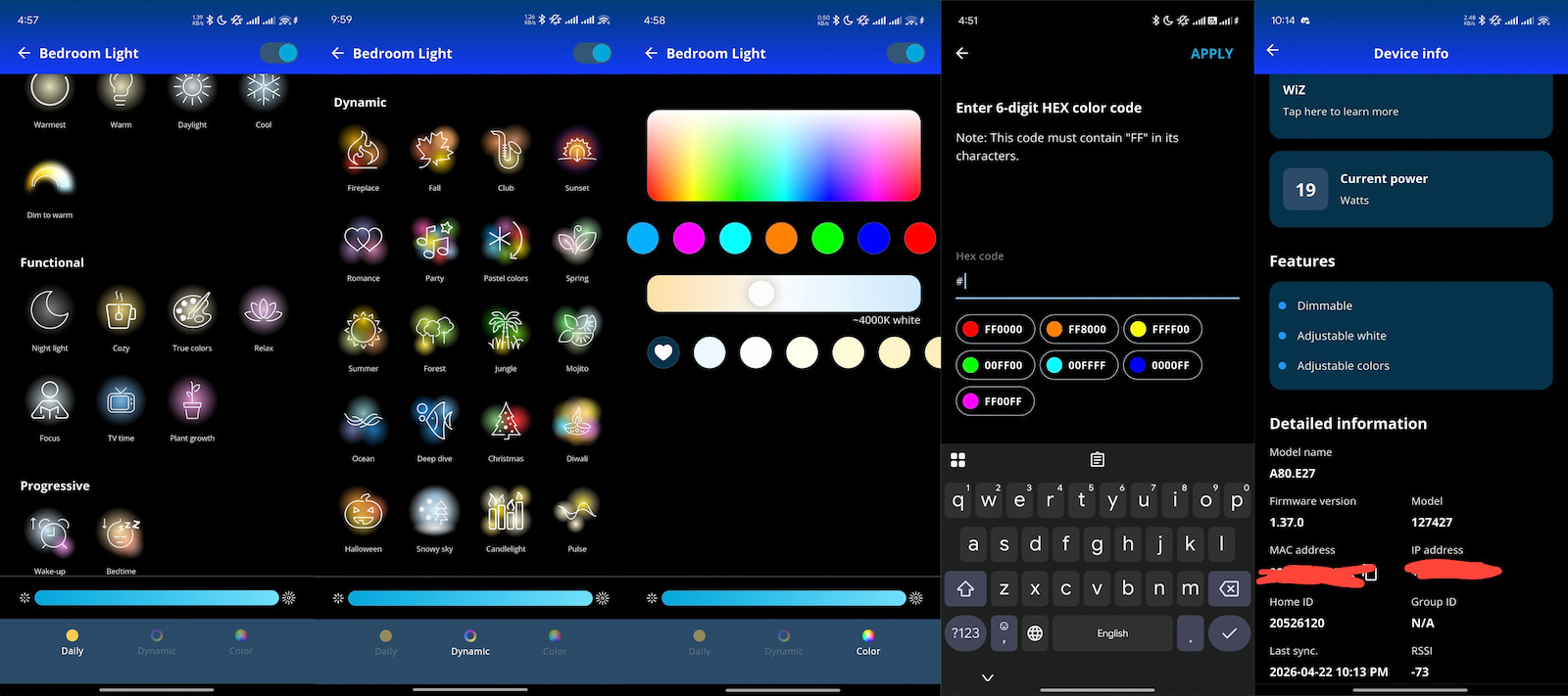 WiZ Smart Λάμπα LED 18.5W για Ντουί E27 και Σχήμα A80 RGB 2452lm