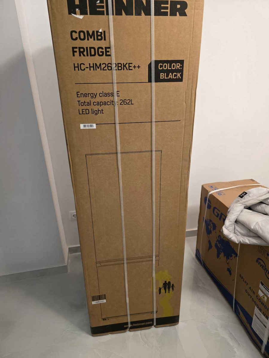 Heinner Fridge-Freezer 262lt H180xW55xD56cm Inox HC-HM262XE++