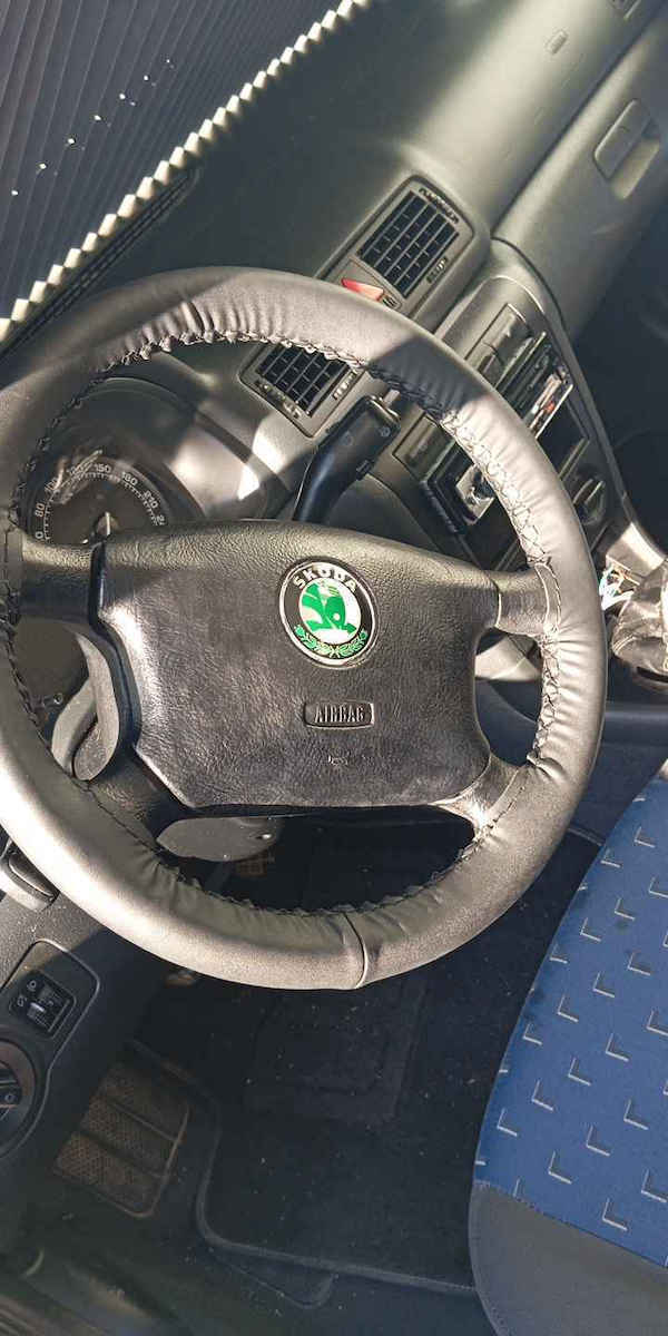 Car Steering Wheel Cover Tailored with Diameter 38cm Leather Black