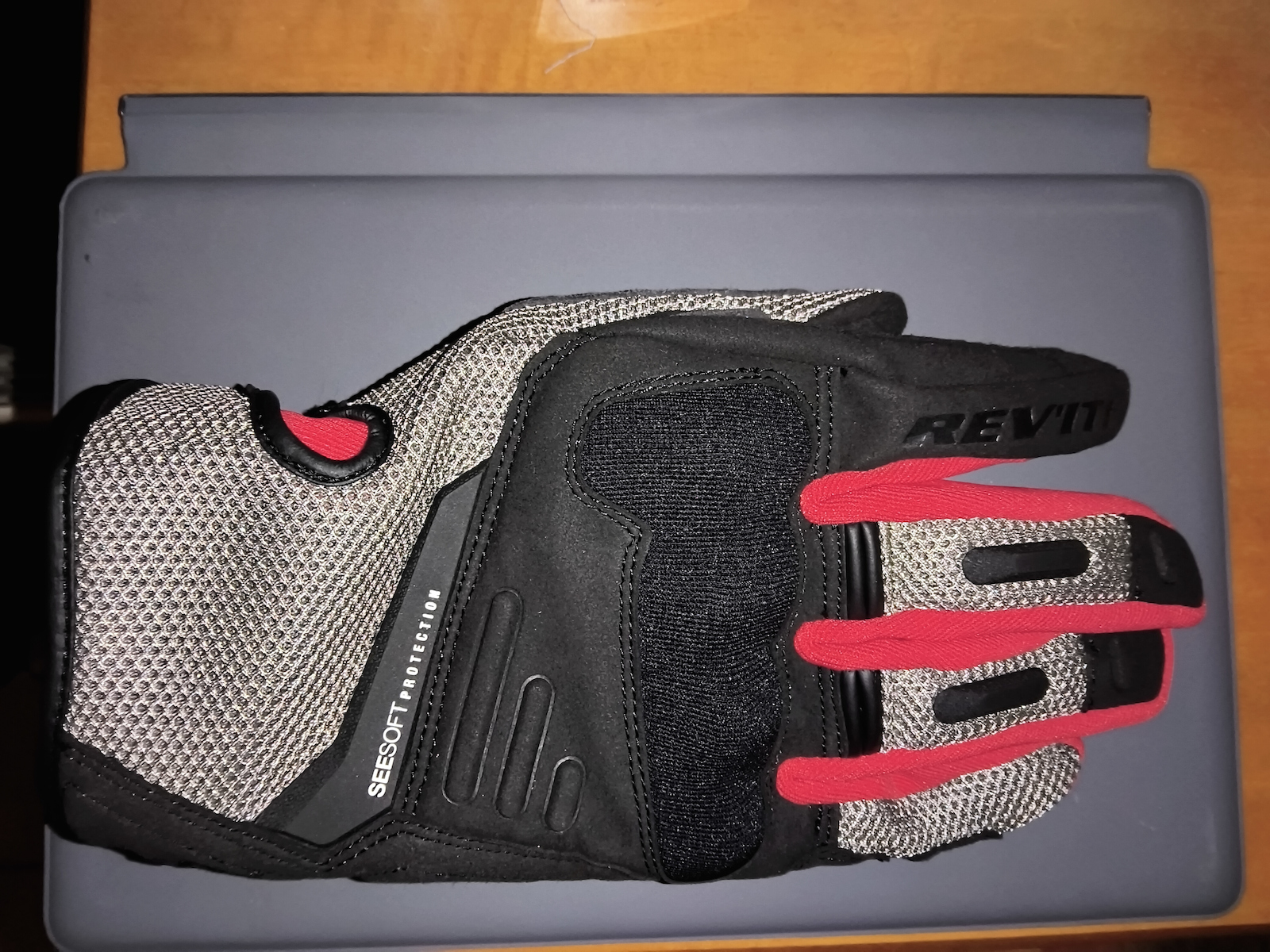 Rev'IT Cavern Καλοκαιρινά Ανδρικά Γάντια Μηχανής Light Grey / Black