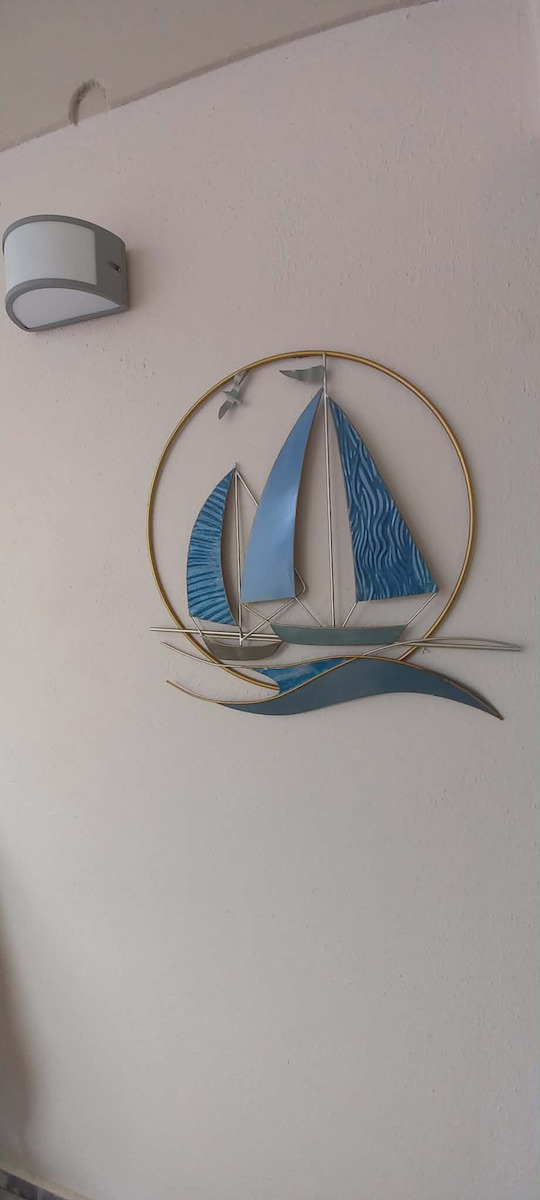 Metal Wall Decor 2 Little Boats in the Sun 65.4x62.9x4.4cm 4/kib