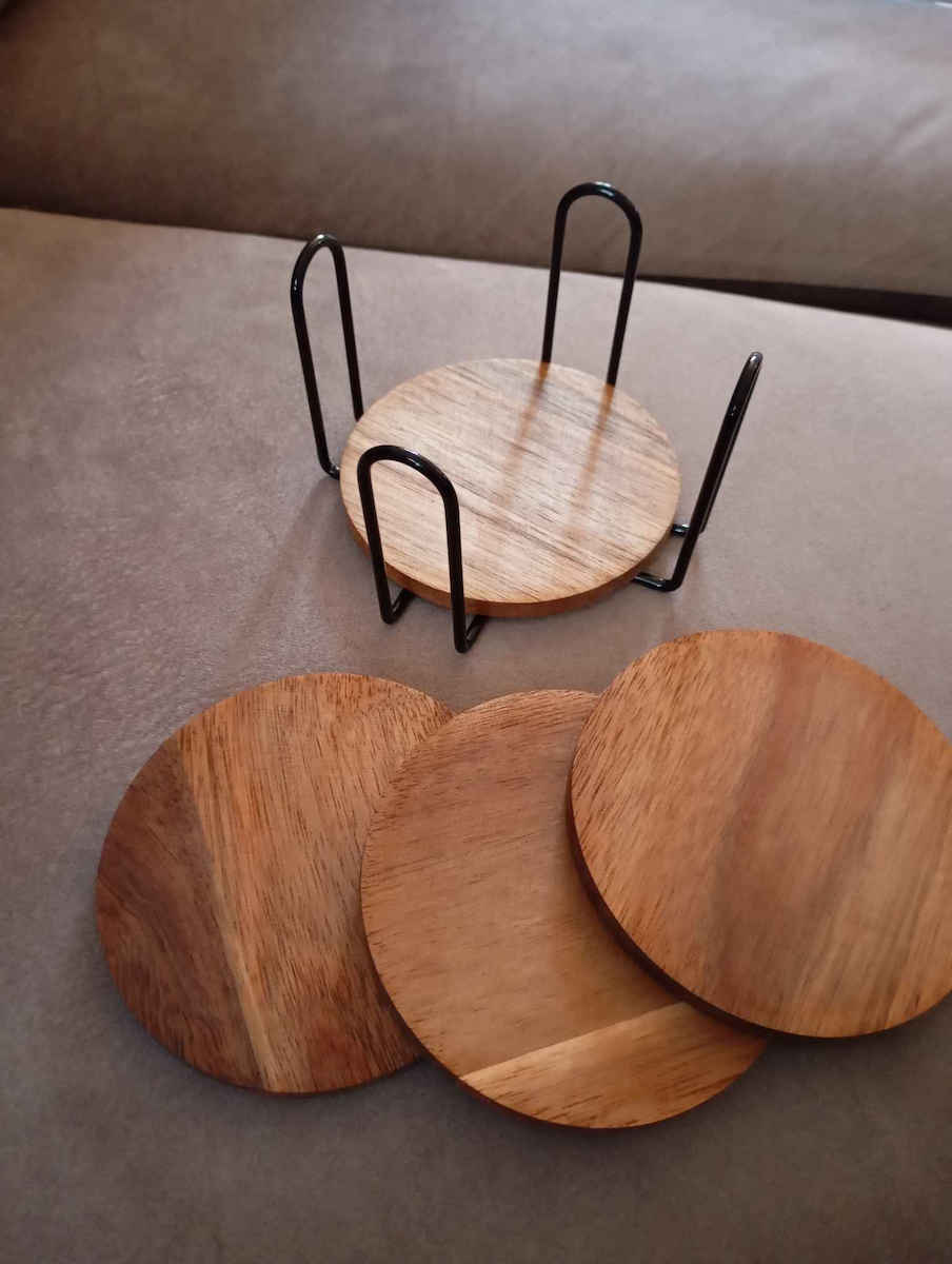 Estia ALLURE Σουβέρ Μεταλλικό με Βάση 10x10cm 4τμχ