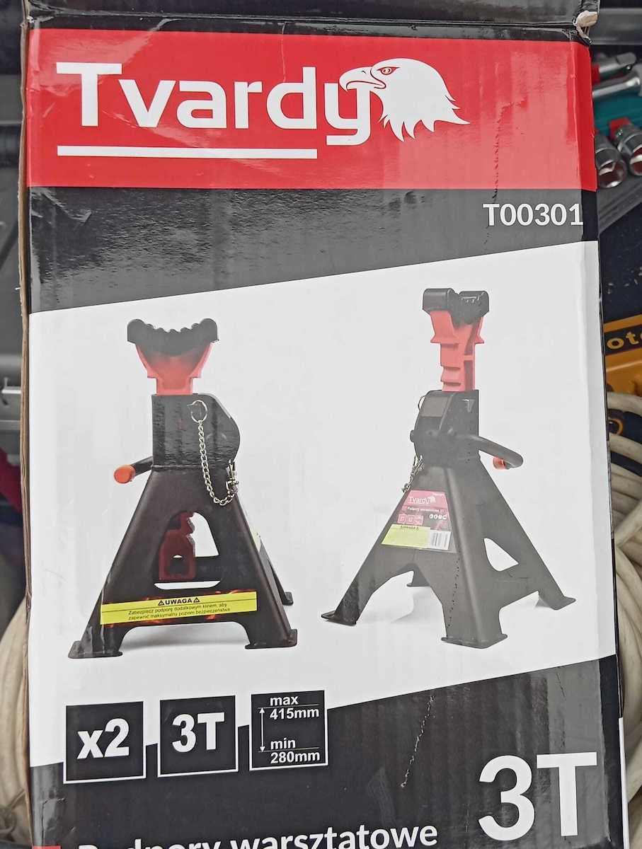 Set 2 Vehicle Lift Stands 3t Tvardy T00301