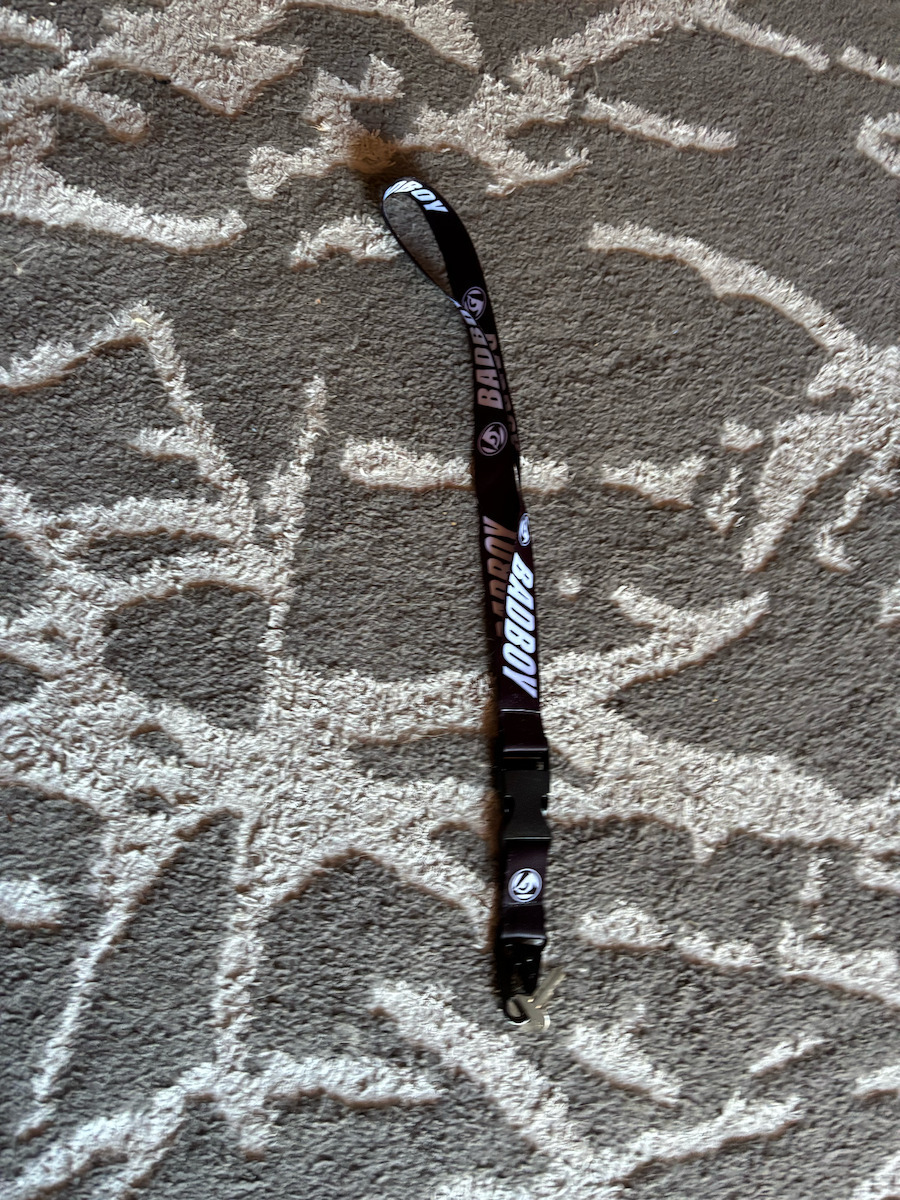 Bad-boy Lanyard Safebreak Neck Cord Keychain Bb-000084-bk Black-White