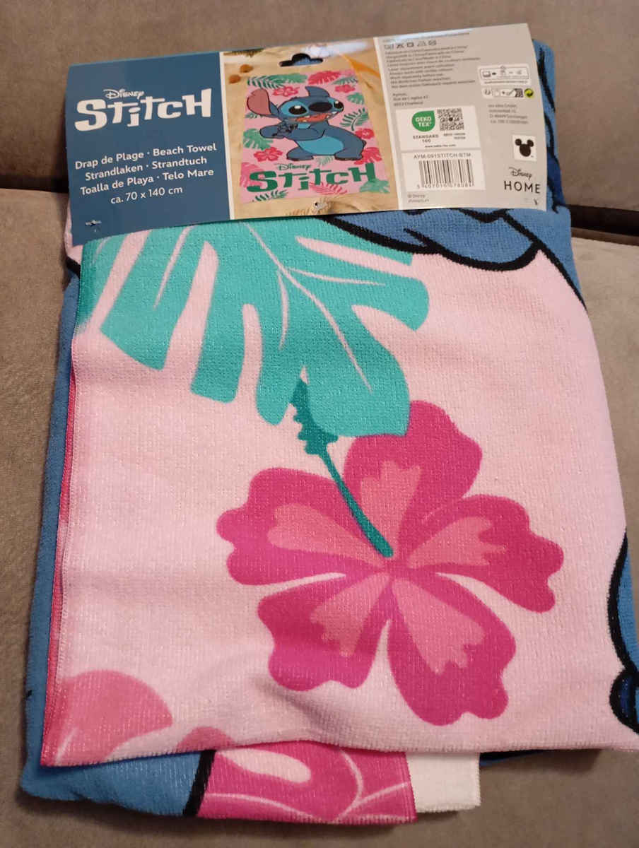 Disney Stitch Flower Pink Beach Towel 70x140cm
