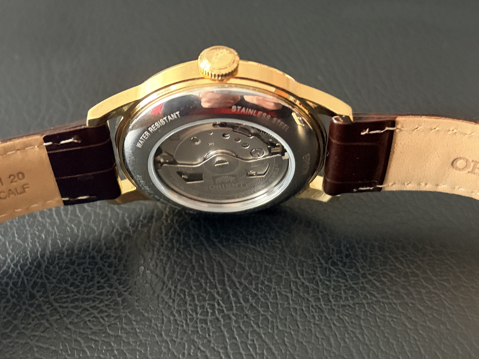 Orient Classic Ανδρικό Ρολόι 38mm Αυτόματο με Μαύρο Δερμάτινο Λουράκι