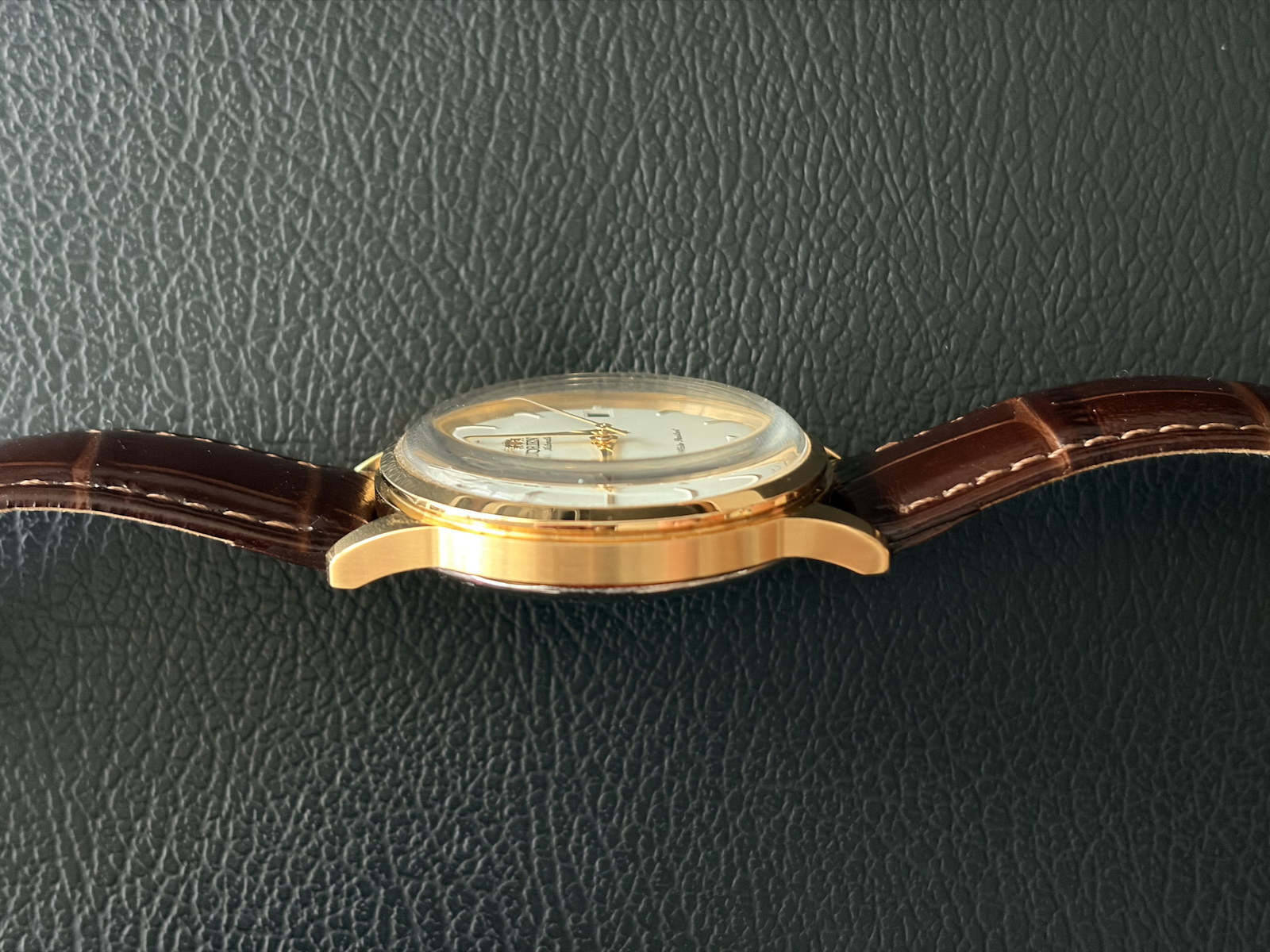 Orient Classic Ανδρικό Ρολόι 38mm Αυτόματο με Μαύρο Δερμάτινο Λουράκι