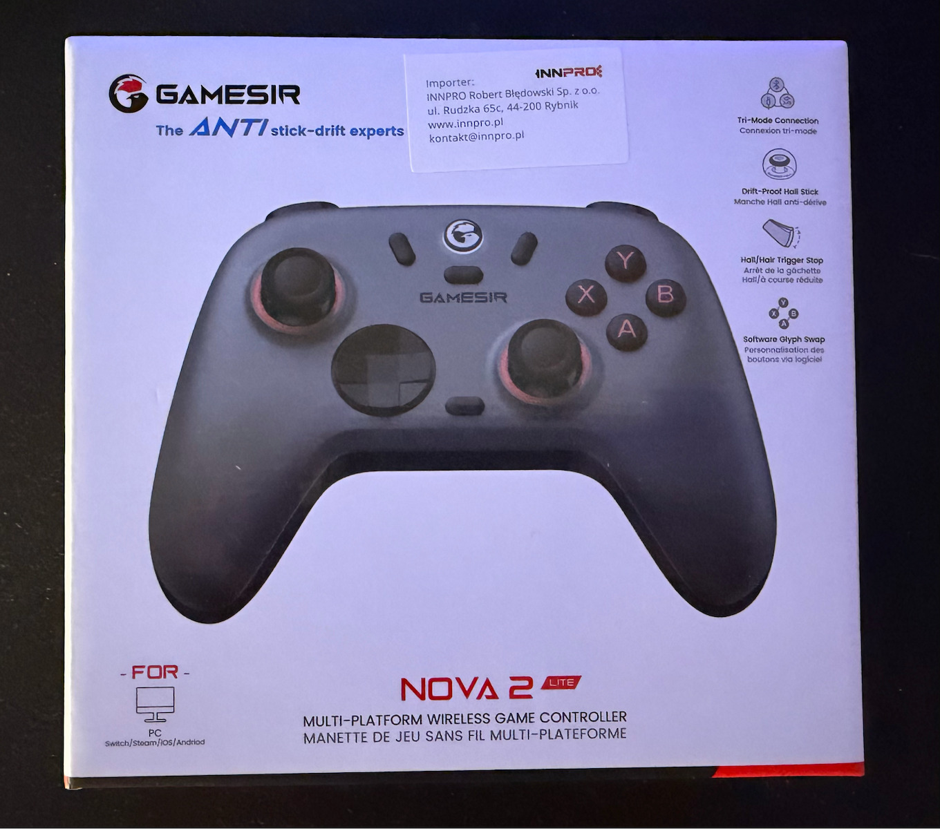 Nova 2 Lite Ασύρματο Gamepad για Android / PC / Switch / iOS Midnight Gray