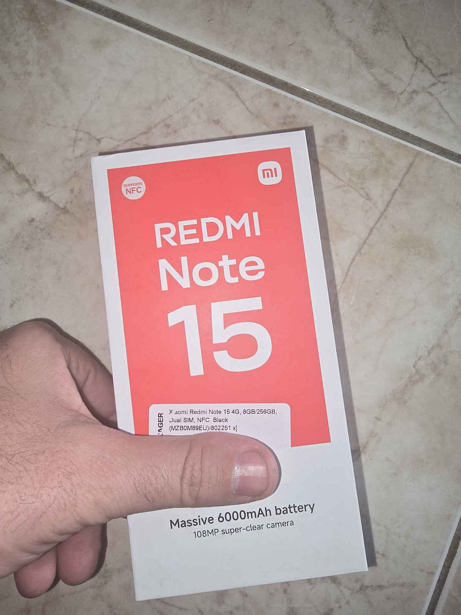Xiaomi Redmi Note 15 4G NFC Dual SIM (8GB/256GB) Black