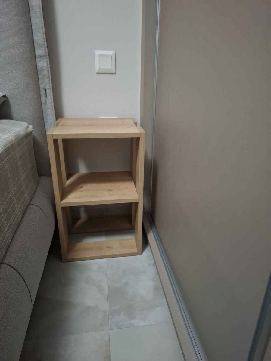 Комод Lonie Дървен Черен 34x30x55см