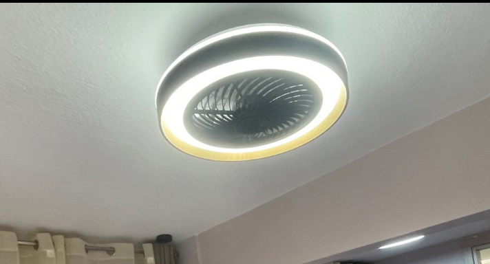 Lightex Πλαφονιέρα 49cm με Φως Μαύρη