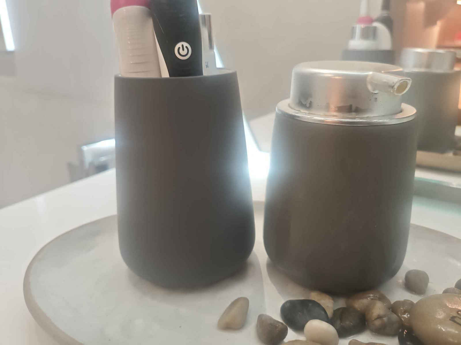 Estia Fjord Tabletop Cup Holder Ceramic Gray