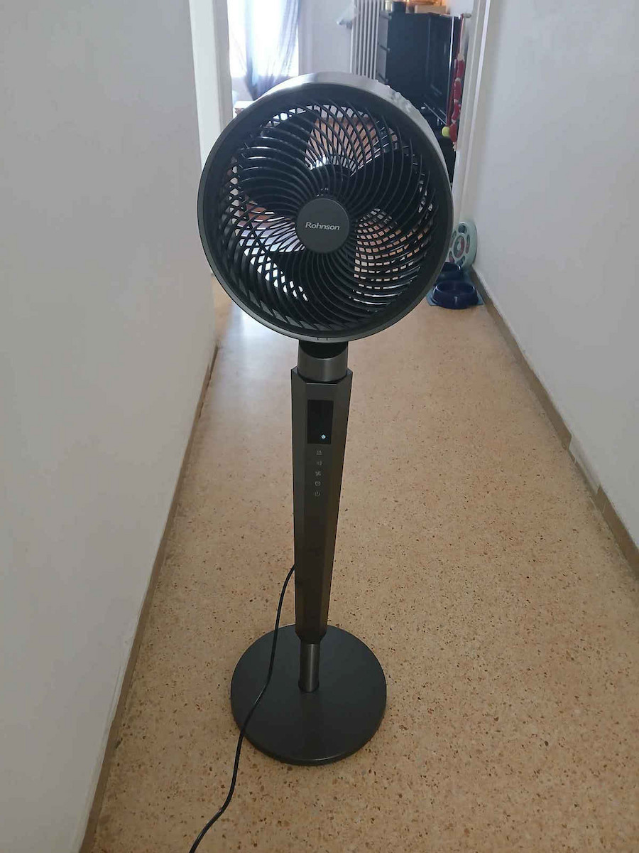 Rohnson Pedestal Fan 40W 23cm Diameter With Remote Control Black