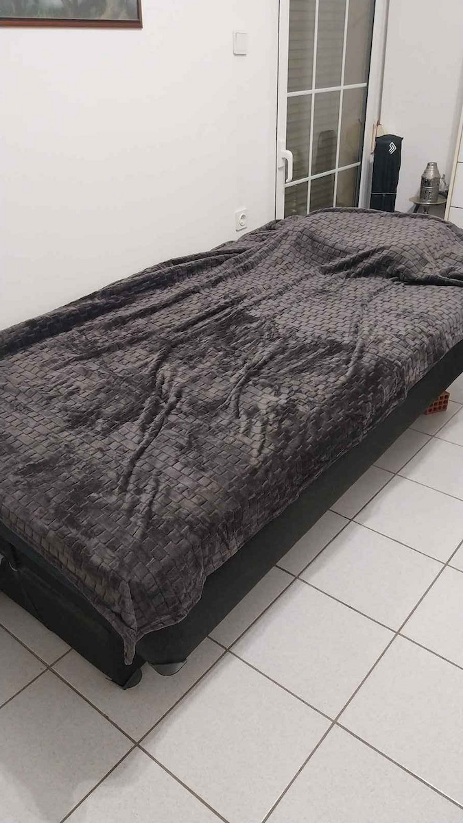 Dimcol Solid Κουβέρτα Fleece Μονή 160x220εκ. Grey-black