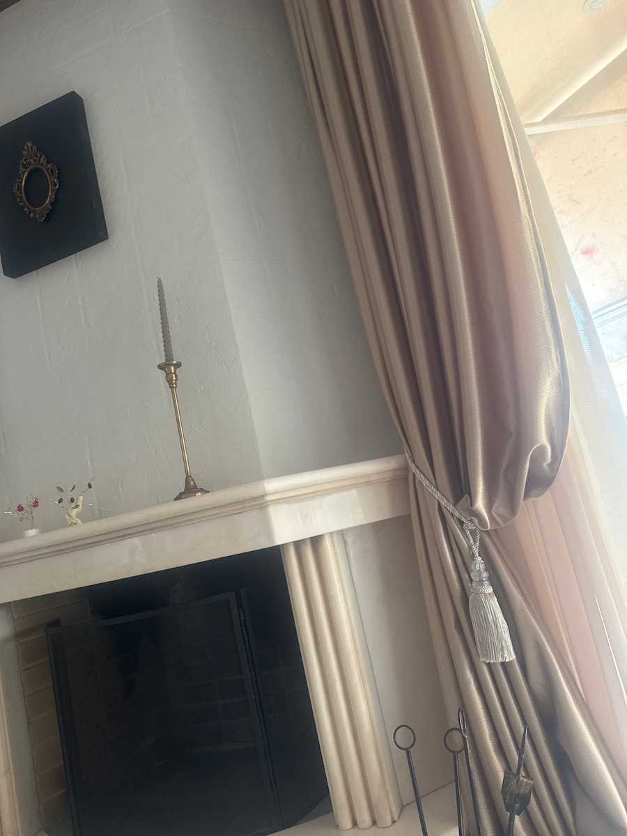 My Home Luxury Blackout Curtain with Taffeta Pencil Pleat Gold 270x280cm