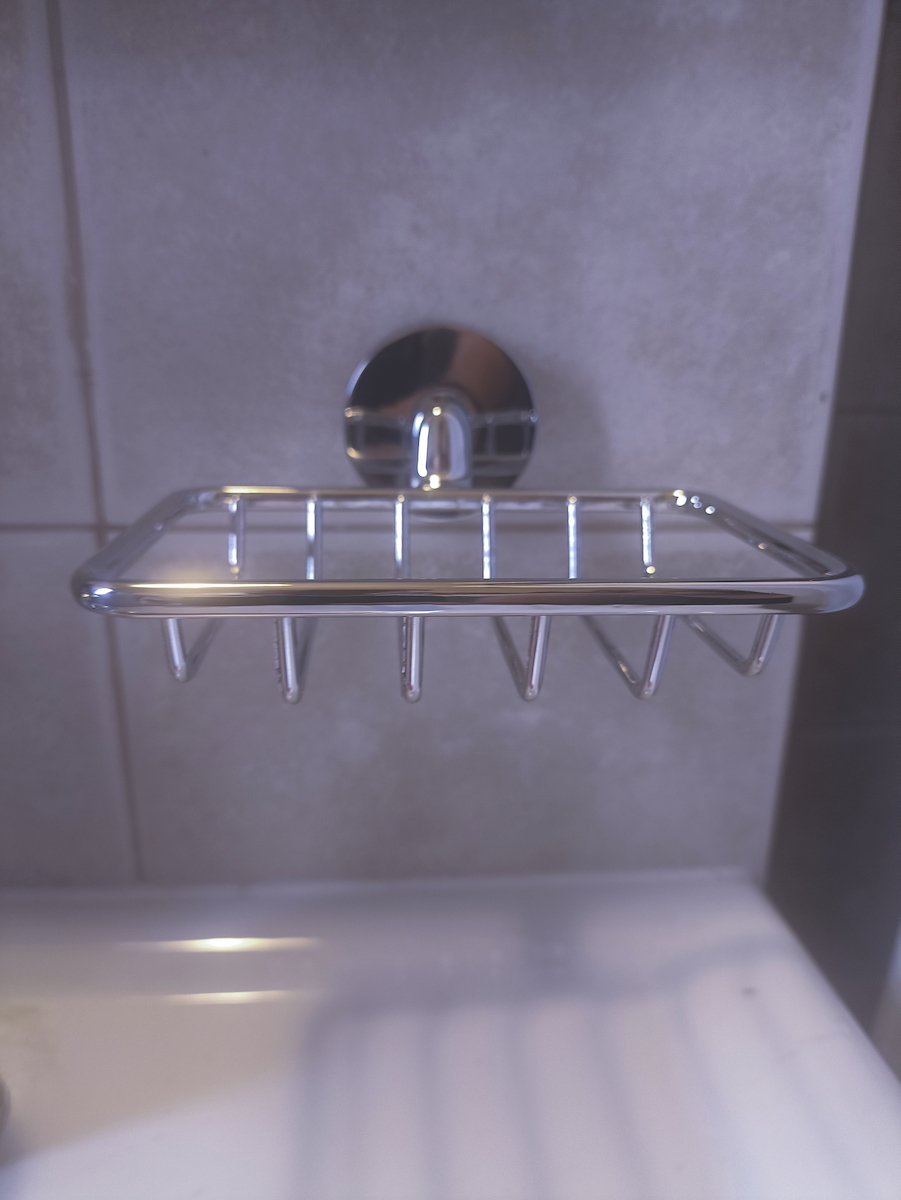 Bormann Glass Cup Holder Wall Mounted Silver