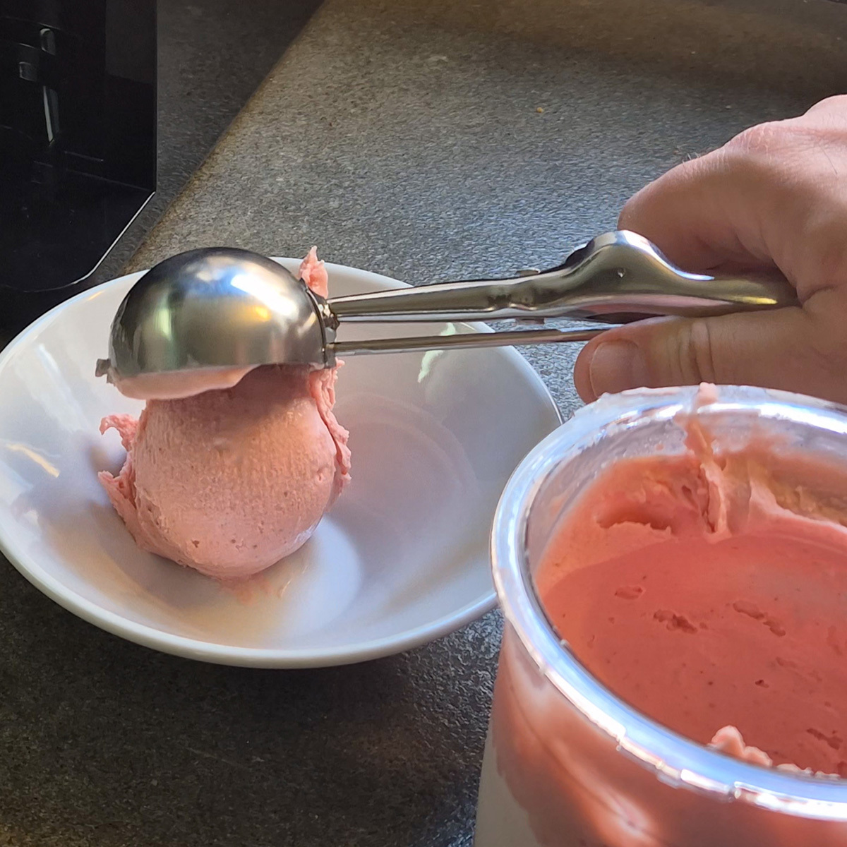 Izzy Italian Gelato Παγωτομηχανή 3x650ml Μαύρη