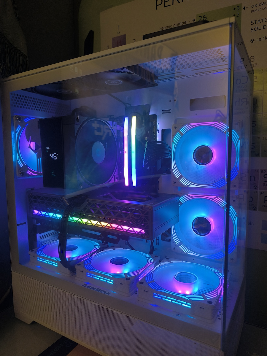 GameMax Vista AW Gaming Midi Tower Κουτί Υπολογιστή με Πλαϊνό Παράθυρο Λευκό