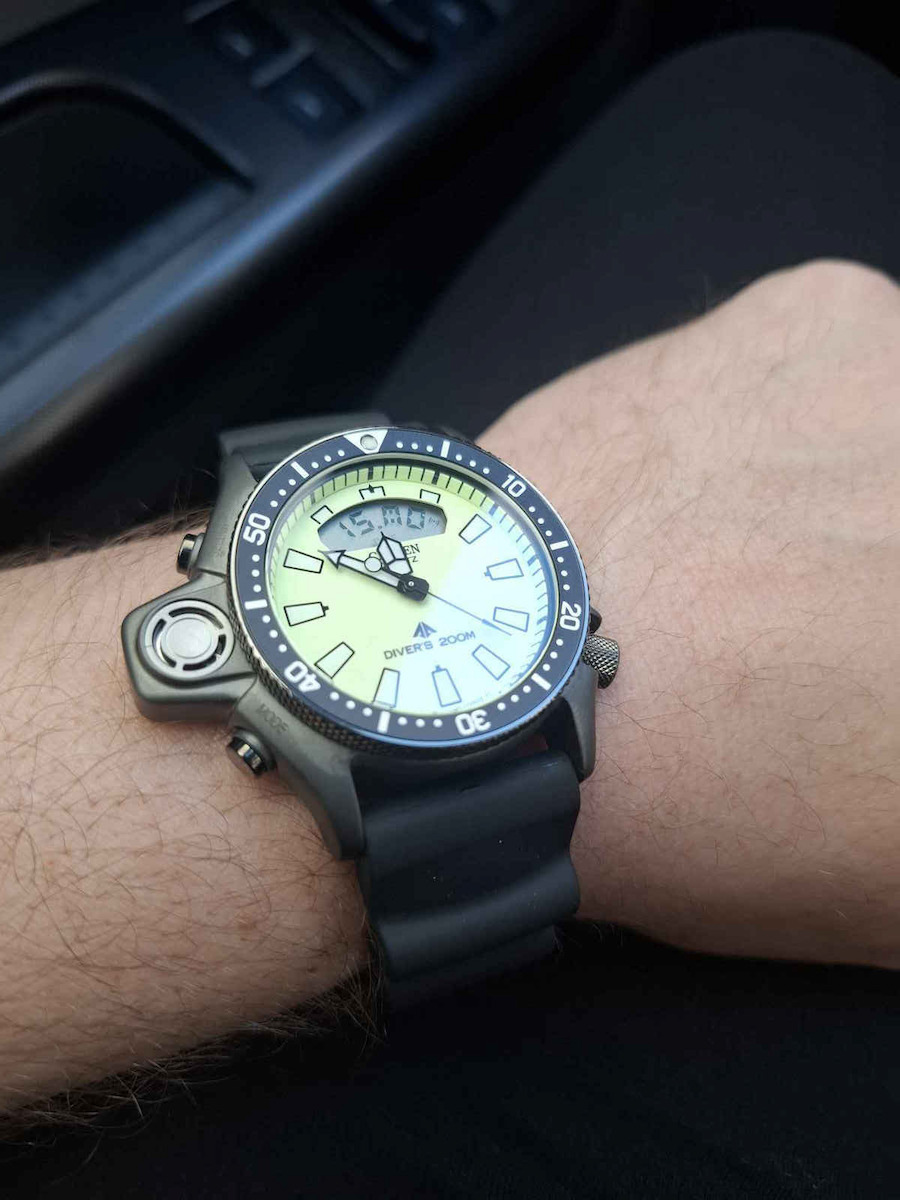 Citizen Promaster Aqualand Ανδρικό Ρολόι 44mm Μπαταρίας με Μαύρο Καουτσούκ Λουράκι