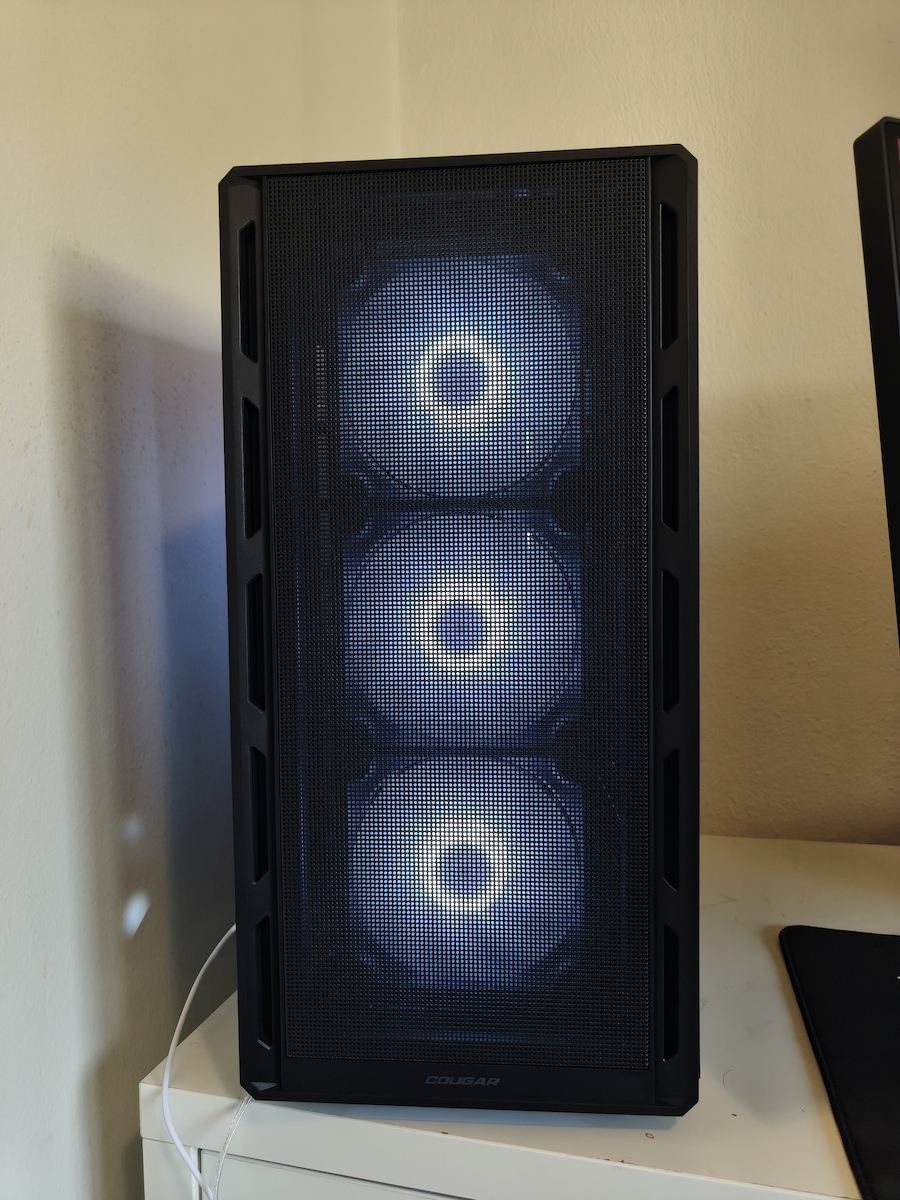 Cougar Airface Pure PRO Gaming Midi Tower Κουτί Υπολογιστή με ARGB Φωτισμό Μαύρο