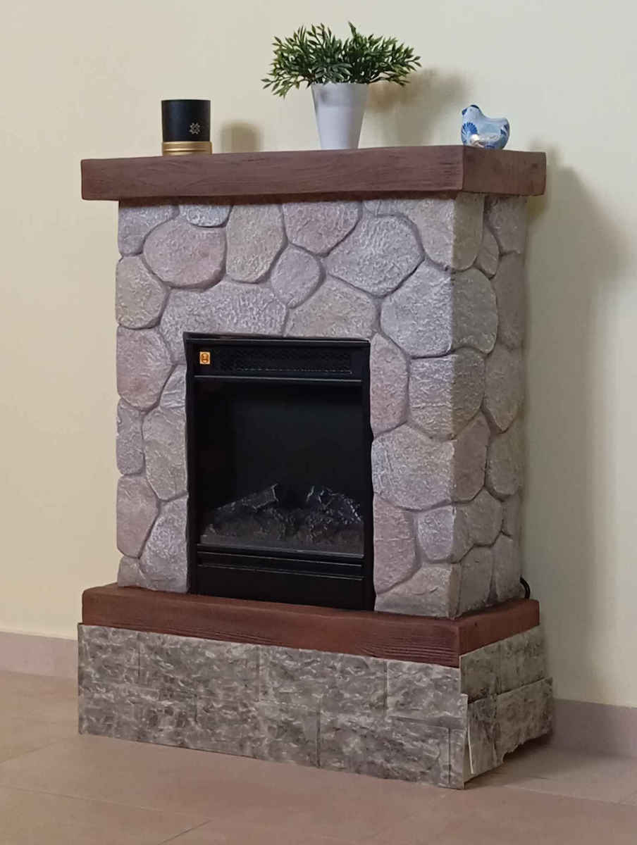 Bakaji Wall Mounted Electric Fireplace 2000W 60x23cm