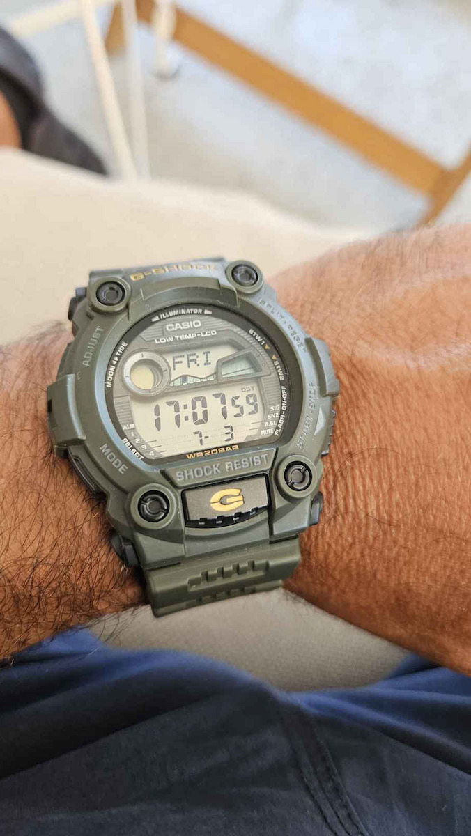 Casio G-Shock Digital Herrenuhr 49mm Chronograph Batterie mit Schwarz Kautschukarmband
