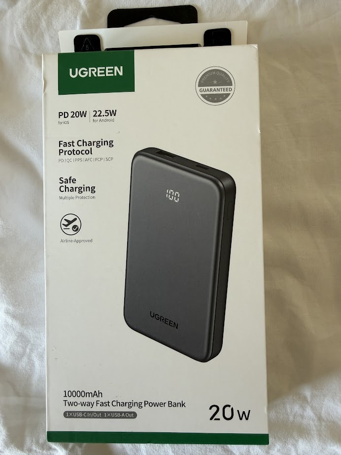Ugreen PB507 Power Bank 10000mAh 22.5W με Θύρα USB-A και Θύρα USB-C Power Delivery Γκρι