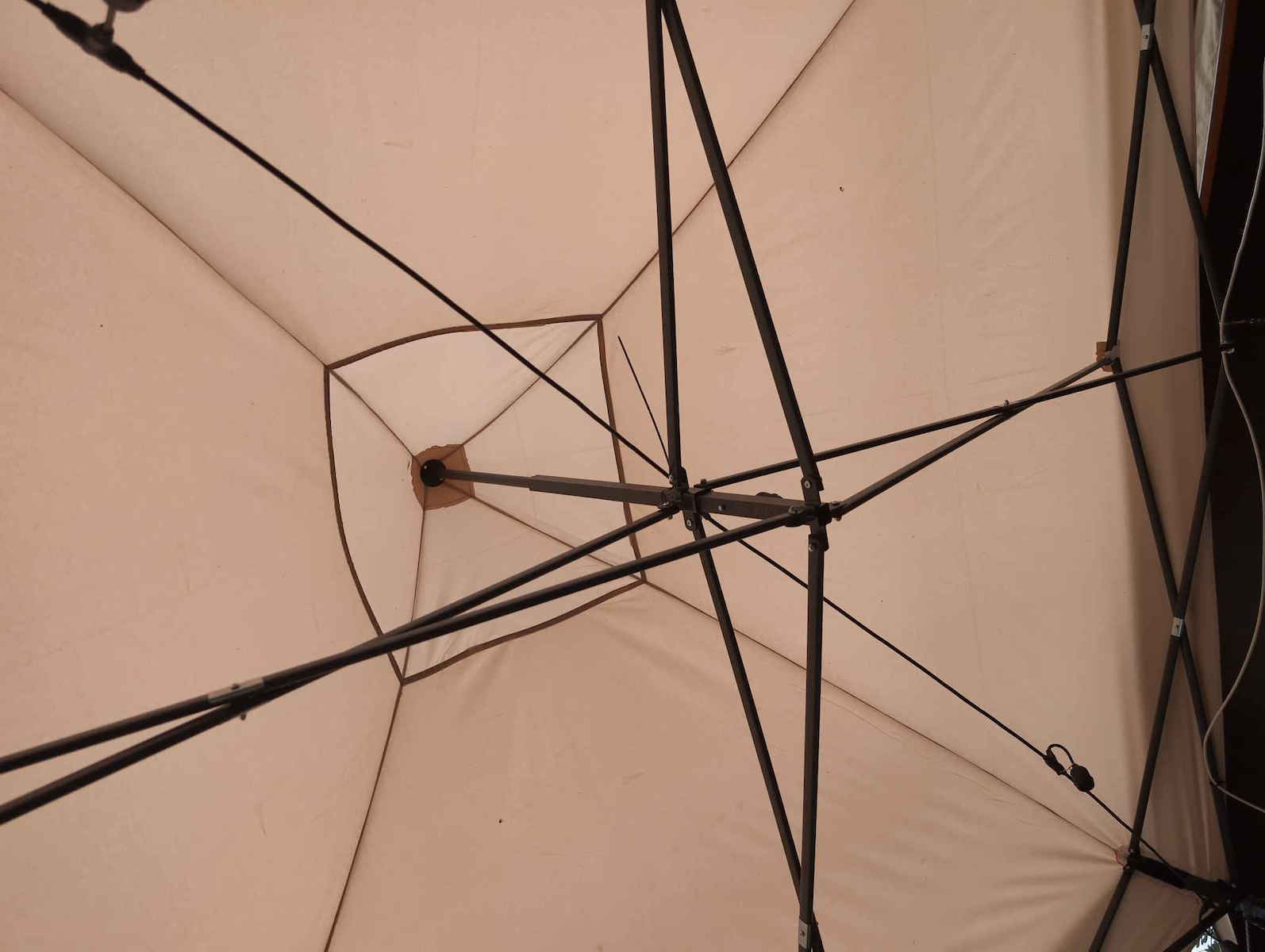 Homeplus Foldable Garden Gazebo Beige 3x3m
