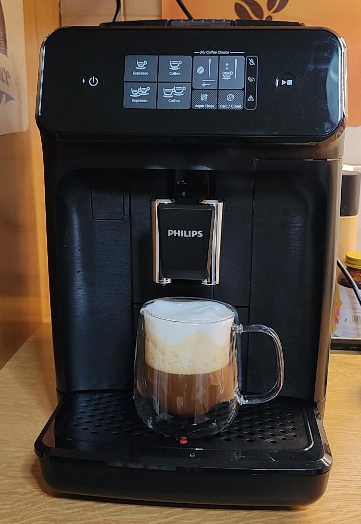 Philips Series 1200 Αυτόματη Μηχανή Espresso 1500W Πίεσης 15bar με Μύλο Άλεσης Μαύρη EP1200/00