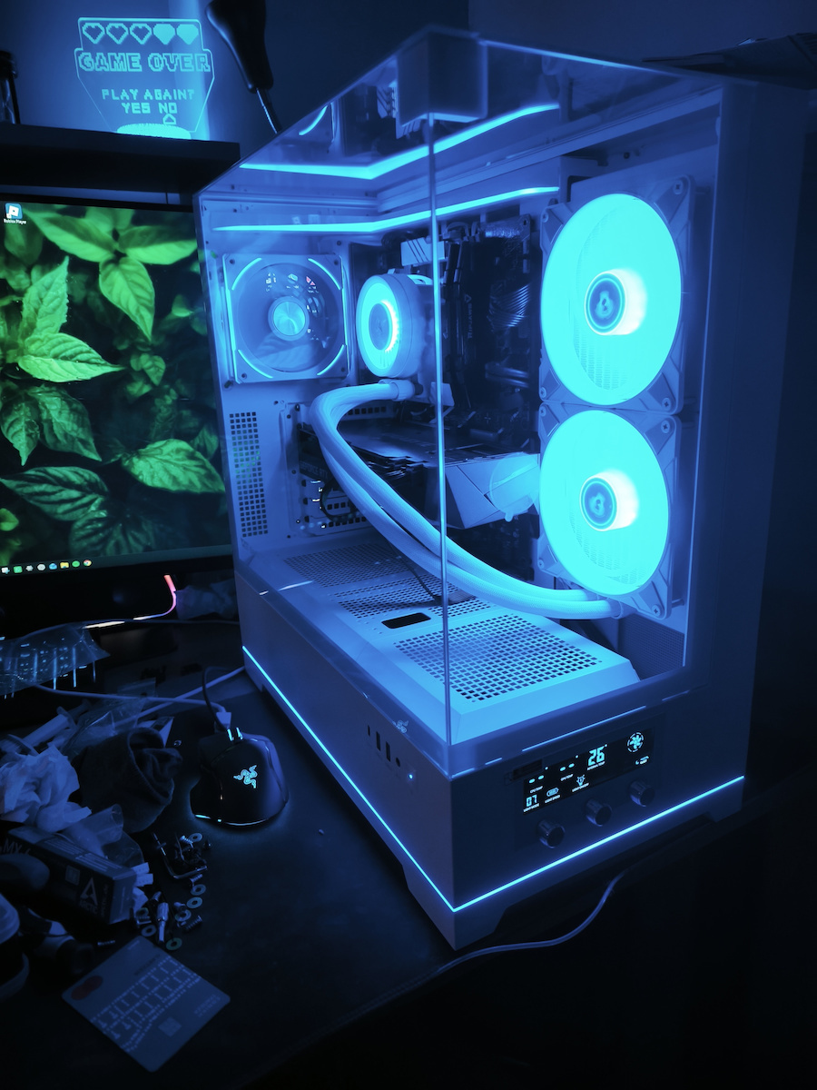 Darkflash DY450 PRO Gaming Midi Tower Computer Case with RGB Lighting White