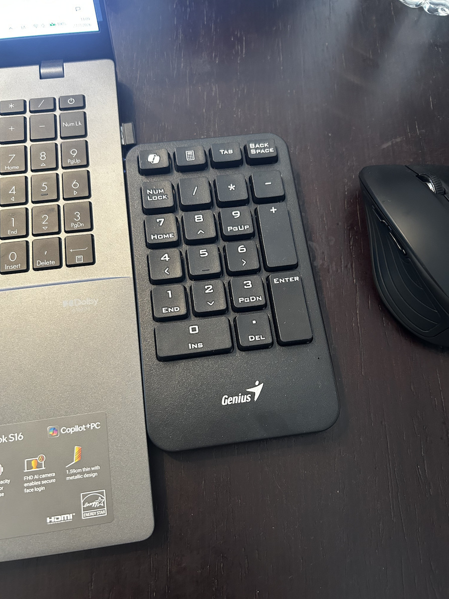 Genius NumPad 1000 Ασύρματο Αριθμητικό Πληκτρολόγιο