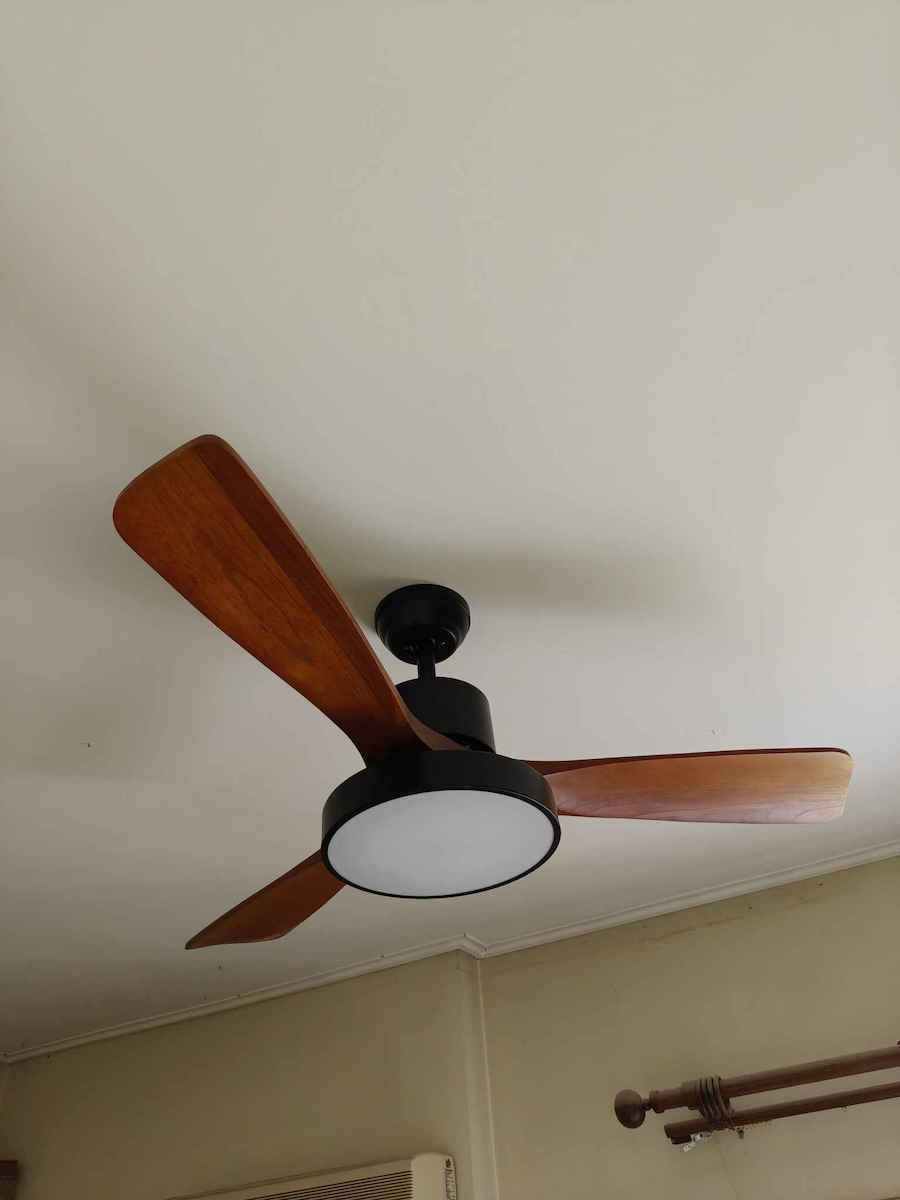 Eurolamp Deckenventilator 122cm mit Leuchte Braun / Weiß