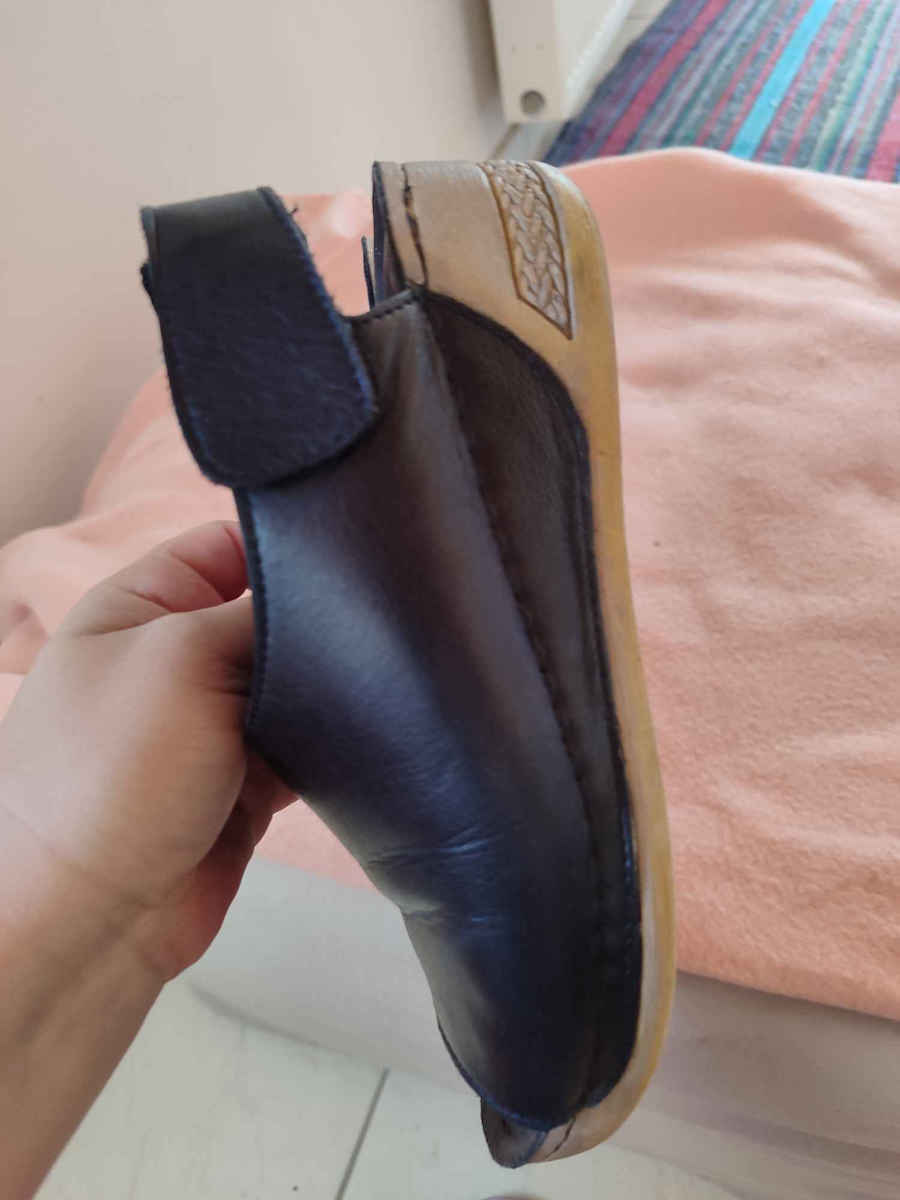 Leder Sandalen Anatomisch Schwarz