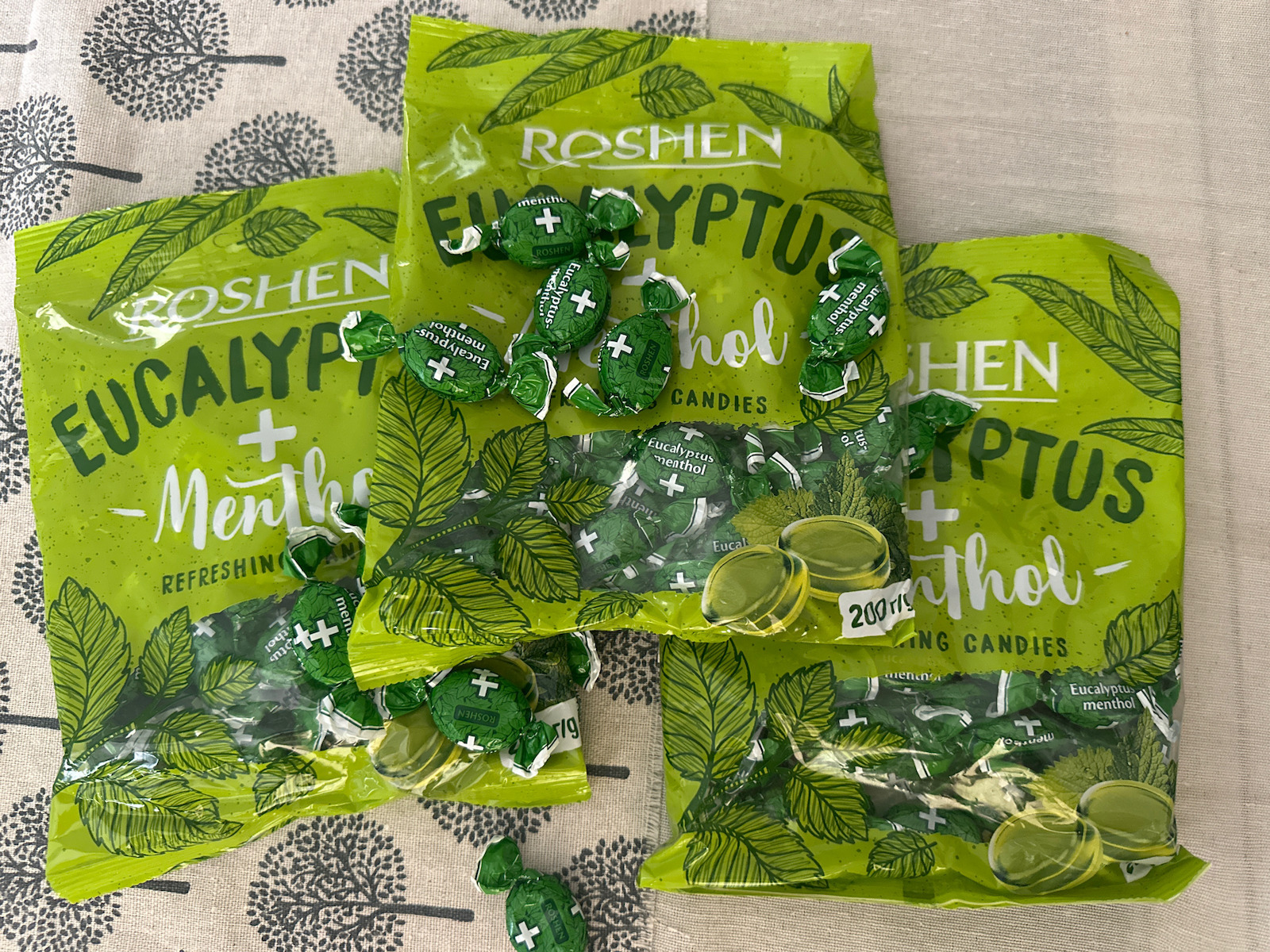Roshen Candies with Flavor Mint & Eucalyptus 1pcs 200gr
