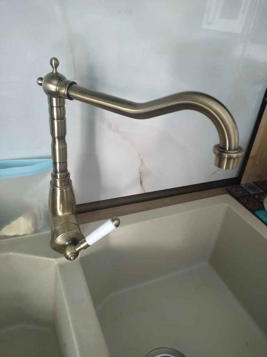 Gloria Toscana Nova Silver Kitchen Counter Faucet