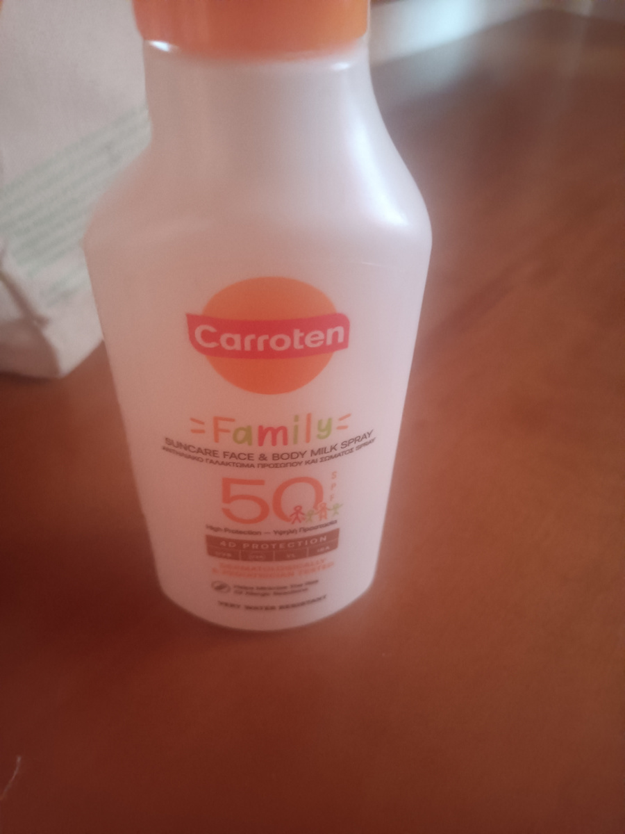 Carroten Family Sunscreen Milk Face & Body SPF50+ Spray 270ml