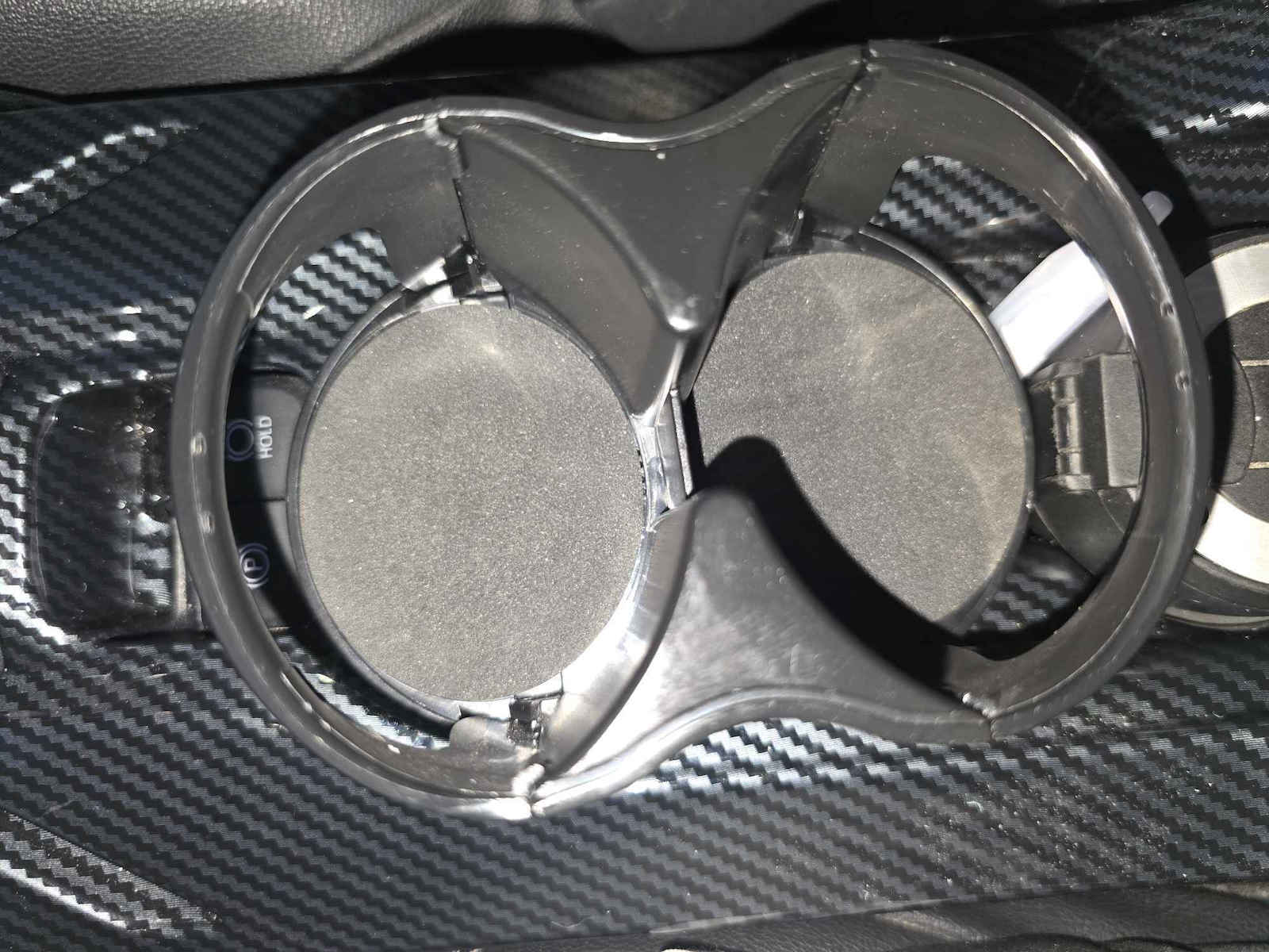 Extending Car Cup Holder Carbon Look Double Ez0750